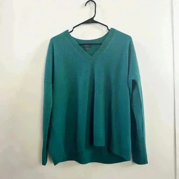 J. Crew Sweaters - J.Crew Cashmere blue v-neck sweater